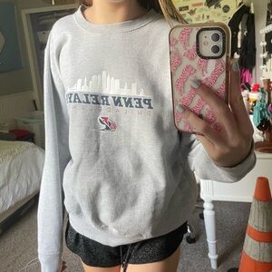 Grey Penn relays crewneck